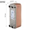 31-40 размеры ТЕХ31-40Н-1" теплообменник пластинчатый паяный Теплоэксперт
