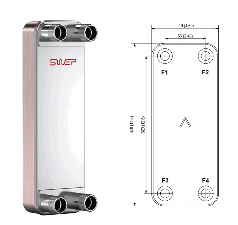 Теплообменник Swep E5T 2 Теплообменник Swep E5T