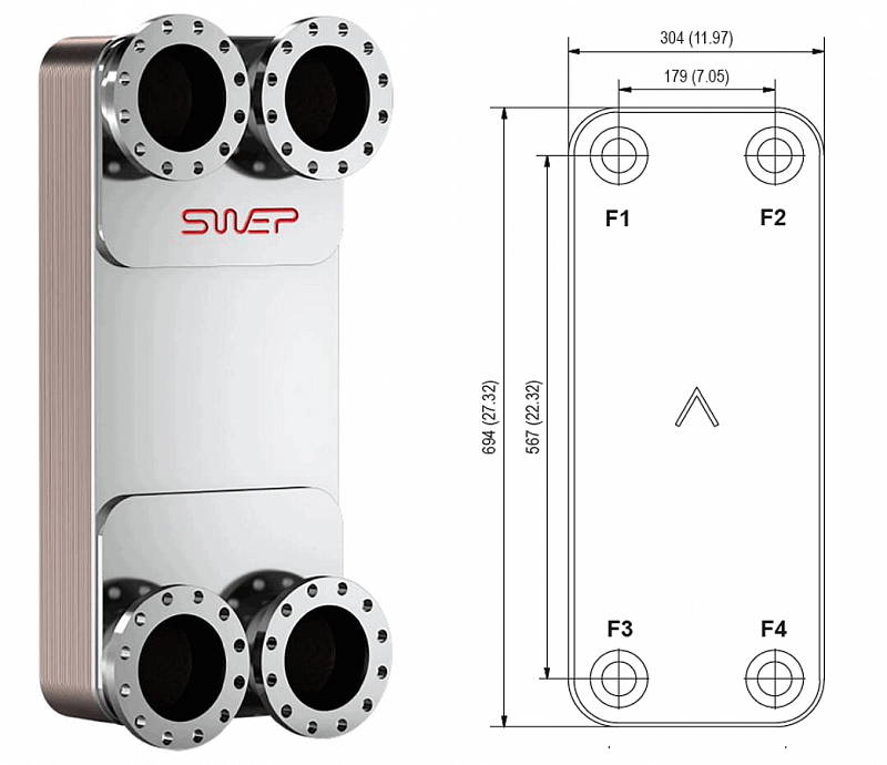 Теплообменник Swep B427 2 Теплообменник Swep B427