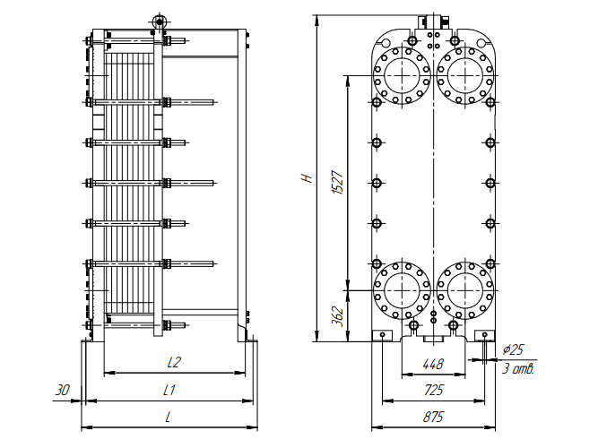 Теплообменник HH №113 Ду 250 2 Теплообменник HH №113 Ду 250