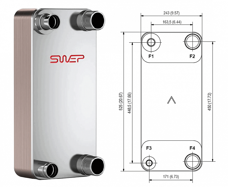 Теплообменник Swep B200T 2 Теплообменник Swep B200T