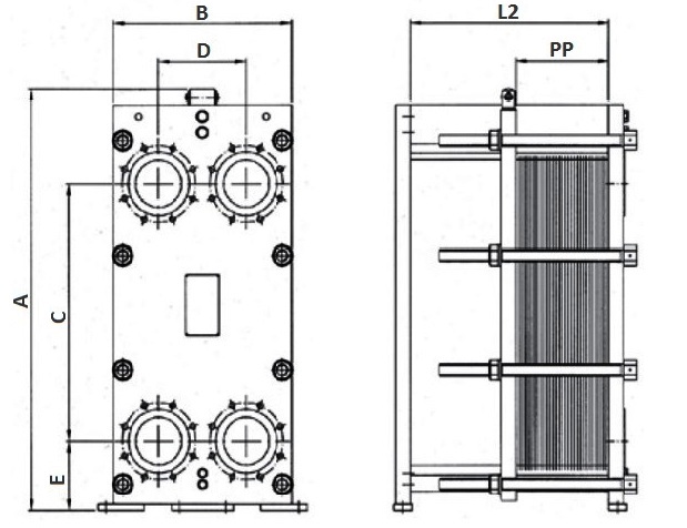 Теплообменник Funke FP 205-25 2 Теплообменник Funke FP 205-25